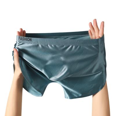 3-pcs Men's High-end Antibacterial Ice Silk Boxer Shorts